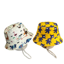 Load image into Gallery viewer, Bucket Hats Summer Children UV Protection Panama Sun Hat Kid Camping Fishing Cap Girls Boys Beach Caps 6 months to 12 years
