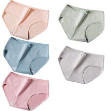 Load image into Gallery viewer, 5Pcs Cotton Panties Breathable Women Underwear Briefs Solid Pantys Ladies Underpants
