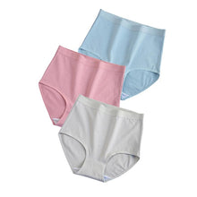 Load image into Gallery viewer, 3 Pcs / Lot  Cotton Underwear Women High Waist Panties Comfortable Solid Color Underpants Plus Size M-3XL
