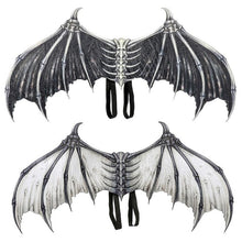 Load image into Gallery viewer, The Dead Theme Party Printed Felt Cosplay Skull Large Wings Halloween Costume Accessories for Adults
