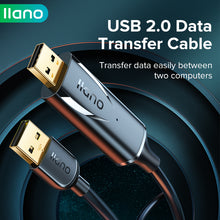 Load image into Gallery viewer, 2M USB2.0 Data Transfer Cable Mutual Bidirectional Transmission Copy Wire PC to PC USB 2.0 Cable
