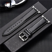Load image into Gallery viewer, Calfskin Genuine Leather Watchband 38mm 40mm 41mm for iwatch 7 2 3 4 5 6 Soft Replace Wrist Strap 42mm 44mm 45mm for Apple Watch
