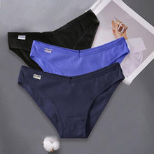 Load image into Gallery viewer, 3PCS Lady Cotton Panties Female Underpants Panties for Women Briefs Underwear Low-Waist Pantys Lingerie
