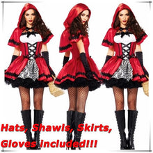 Load image into Gallery viewer, Sexy Disfraces Halloween Cardinal Little Red Riding Hood Costume Small Red Cap Sexy Halloween Costumes for Women Cosplay Party Dress
