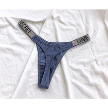 Load image into Gallery viewer, Sexy Women Pantie Crystal Rhinestone Underwear Thongs Low Rise Fitness Gym UnderwearPanties
