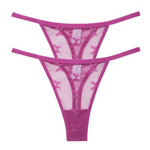 Load image into Gallery viewer, 2PCS/Set Sexy Mesh G-String Women's Panties Transparent Underwear Women Seamless Female Underpants Intimates Lingerie S-XL
