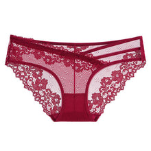 Load image into Gallery viewer, Women's Sexy Lace Panties Summer Low Waist Breathable Briefs Irregular Belt Underwear
