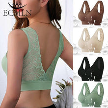 Load image into Gallery viewer, Women V-Back Sports Bra Natural Air-conditioning Latex Pad Braletter Seamless Push Up Tank Top
