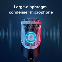 Load image into Gallery viewer, USB Condenser Gaming Microphone Adjustable Wired Cardioid Full Metal Microphone
