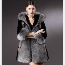 Load image into Gallery viewer, Fur Coat Fur Female Autumn And Winter Women's Faux Fur Silver Fox Coat Fur Coat
