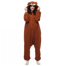 Load image into Gallery viewer, WOTOGOLD Animal Cosplay Costume Coffee  Bear Unisex Adult Pajamas

