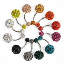 Load image into Gallery viewer, Belly Button Ring Sexy Shiny Navel Belly Button Ring Barbell Rhinestone Body Piercing Jewelry
