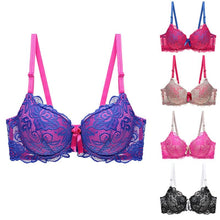 Load image into Gallery viewer, Plus Size Lace Bras for Women Bralette Underwear Sexy Lingerie Push Up Adjustable Brassiere
