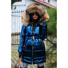 Load image into Gallery viewer, Women's Fashion Winter Warm Down Jacket Thick Slim Flash Coat Down Outdoor Hood Parka Long Slim Jacket
