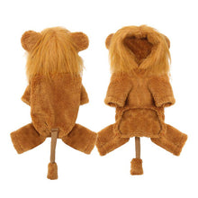 Load image into Gallery viewer, Pet Dog Cat Cartoon Lion Outfits Halloween Christmas Cosplay Hoodie Costume Autumn Winter Clothing for Holiday Party
