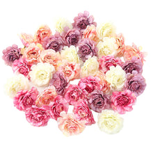 Load image into Gallery viewer, 10pcs/lot Artificial Flowers 5CM Silk Rose Head For Wedding Party Home Garden Decorations DIY Craft  Wreath Christmas Flower
