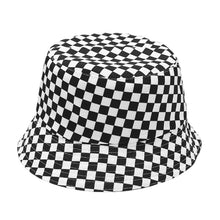 Load image into Gallery viewer, INS Plaid Element Bucket Hat Summer Outdoor Reversible Fisherman Hat Suitable for Men and Women Outdoor Sunshade Alpine Cap
