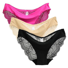 Load image into Gallery viewer, Women Lace Panties Seamless Cotton Panty Hollow Briefs Underwear 3pcs/lot
