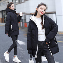 Load image into Gallery viewer, Autumn Winter Thicken Warm Parka Women Solid Color Loose Puffer Big Pocket Hooded Coat Jackets Outwear
