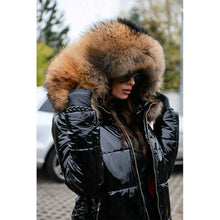 Load image into Gallery viewer, Women's Fashion Winter Warm Down Jacket Thick Slim Flash Coat Down Outdoor Hood Parka Long Slim Jacket
