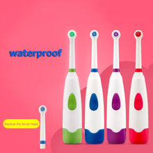 Load image into Gallery viewer, Sonic Vibration Rotary Electric Toothbrush Adult And Children Double Heads Tooth Brush
