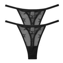 Load image into Gallery viewer, 2PCS/Set Sexy Mesh G-String Women's Panties Transparent Underwear Women Seamless Female Underpants Intimates Lingerie S-XL
