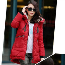 Load image into Gallery viewer, Coat Winter Fashion Women Personality Hooded Solid Warm Coat With Pocket Parka
