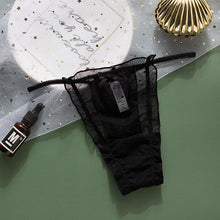 Load image into Gallery viewer, Sexy Women's Underpants Lace Hollow Out Panties Bow Transparent Underwear Bandage Seamless Thong Wave Point Lingerie
