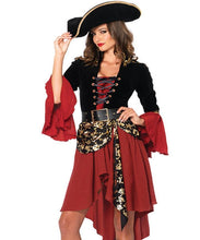 Load image into Gallery viewer, Female Skull Pirate Dress Classic Pirates  Costumes for Woman Cosplay Halloween Pirate Costume
