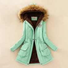 Load image into Gallery viewer, Winter Coat Women Jacket Thick Warm Hooded Parka Cotton Padded Coat Slim Fur Coats Female Jackets
