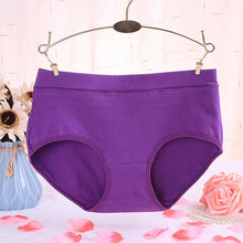 Load image into Gallery viewer, FallSweet Women Cotton Briefs Solid Middle Waist Panties Comfortable Everyday Wear  Ladies Briefs
