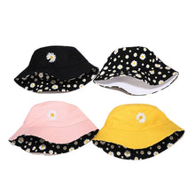 Load image into Gallery viewer, Men's and Women's Little Daisy Bucket Hat Double-Sided Spring and Summer Korean Style All-Matching Printed Sun Hat Japanese Style Basin Hat
