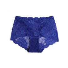 Load image into Gallery viewer, 10 Color Women Sexy Lace Panties Flowers Embroidery Underwear  Mid Waist Butt Lift Seamless Briefs Plus Size Elasticity Panty
