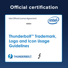 Load image into Gallery viewer, llano【Intel Official Certified】5A 100W Thunderbolt 4 Data Cable 8K/60Hz 40Gbps Speed Type C Two-way Flash Charging Audio Transmission Cable
