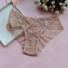 Load image into Gallery viewer, Women Briefs Sexy Full Lace Panties Hollow Out Low-waist Female Shorts Soft Solid Color Breathable Underwear Fast Ship
