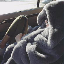 Load image into Gallery viewer, Winter Women Faux Fur Fashionable Beaver Rabbit Hair Thicken Warm Long Hooded Loose Casual Coat
