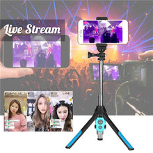 Load image into Gallery viewer, Portable Extendable Monopod Selfie Stick Tripod Bluetooth Remote for Phone Camera GoPro
