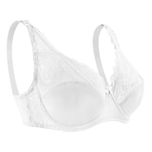 Load image into Gallery viewer, Queenral New Lace Perspective Bra Women Sexy Lingerie Underwire Embroidery Floral Bralette Plus Size
