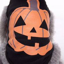 Load image into Gallery viewer, Dog Puppy Clothes XS S M L Cotton T-shirt Sleeveless Pumpkin Pattern Costumes Pet Halloween Apparel
