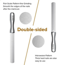 Load image into Gallery viewer, LLANO Stainless Steel Nail File with Anti-Slip Handle and Leather Case
