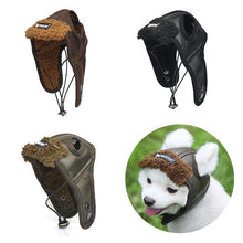 Load image into Gallery viewer, Warm Cosplay Dog Protection Hats Pet Aviator Cap Costume Windproof Autumn Winter Funny
