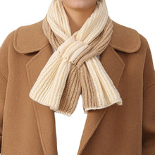 Load image into Gallery viewer, Small Scarf Short Women's Autumn and Winter Cross Knitted Scarf Korean Style Colorblock All-Matching

