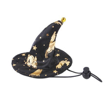Load image into Gallery viewer, Pet Halloween Wizard Hat &amp; Cape Set Cat Dog Funny Cosplay Costume Prop Medium
