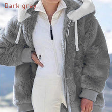 Load image into Gallery viewer, Women Warm Coat Zipper Overcoat Long Sleeve Solid Fluffy Fake Fur Outwear Thick Winter Casual

