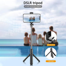 Load image into Gallery viewer, Foldable Bluetooth Selfie Stick Tripod Foldable Monopods with Remote Control for Smartphones Action Camera
