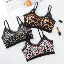 Load image into Gallery viewer, Ladies Sexy Leopard Print Sports Bra Underwire Bra
