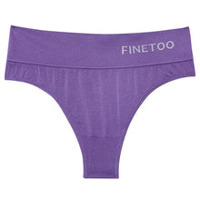 Load image into Gallery viewer, High Waist Seamless Thongs Women Soft T-back Panties M-2XL G-string Underwear Ladies Letter Bikini Underpants Female Lingerie
