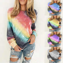 Load image into Gallery viewer, Spring and Autumn Print round Neck Long Sleeve Casual T-shirt Top Women's Clothing
