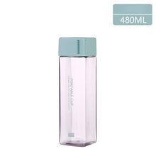 Load image into Gallery viewer, Water Bottle Square Water  Student Shatter Proof Plastic  Pc Transparent  Gift Cup
