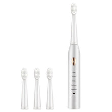 Load image into Gallery viewer, Electric Toothbrush Men Women Couple Houseehold Whitening IPX7 Waterproof Sonic Toothbrush Ultrasonic Automatic Tooth Brush with 4 Brush Heads
